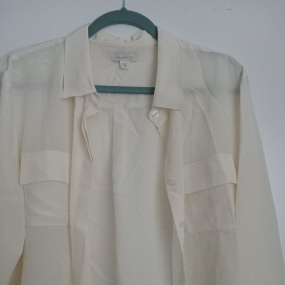 Ivory Silk Garnet Hill blouse